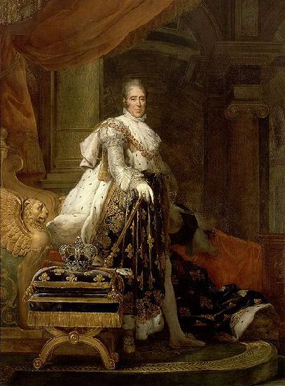 Francois Gerard Retrato de Carlos X de Francia en traje de coronacion Sweden oil painting art